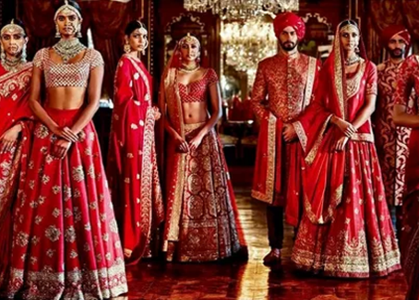 Red bridal wear